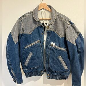 Vintage 80s Guess Products by Georges Marciano Blue and Gray Denim Jacket